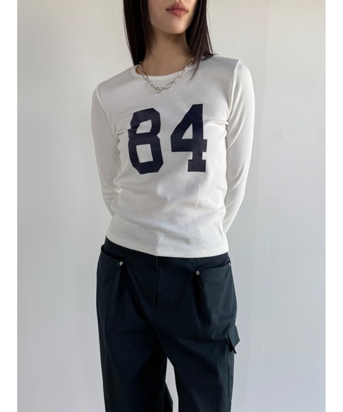 Didot.showroom(ディドット ショールーム)の「No.84 ロングT(Tシャツ/カットソー・レディース・アイボリー/ブルー/チャコールグレー・FREE)」の15枚目の写真