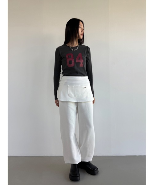 Didot.showroom(ディドット ショールーム)の「No.84 ロングT(Tシャツ/カットソー・レディース・アイボリー/ブルー/チャコールグレー・FREE)」の16枚目の写真