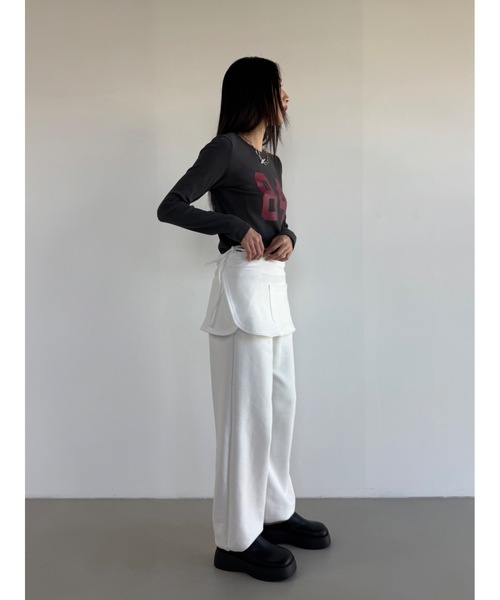 Didot.showroom(ディドット ショールーム)の「No.84 ロングT(Tシャツ/カットソー・レディース・アイボリー/ブルー/チャコールグレー・FREE)」の17枚目の写真