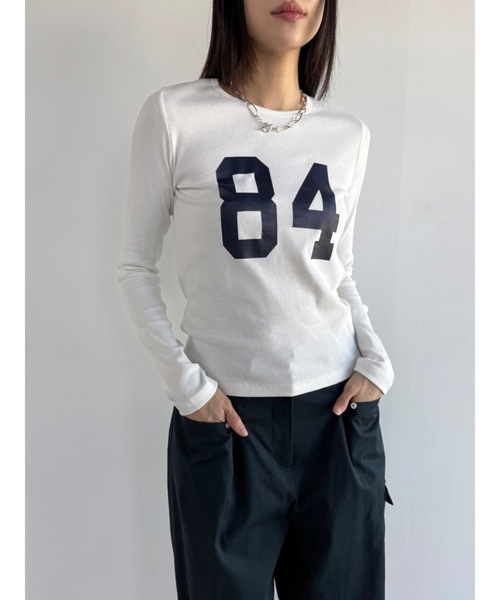Didot.showroom(ディドット ショールーム)の「No.84 ロングT(Tシャツ/カットソー・レディース・アイボリー/ブルー/チャコールグレー・FREE)」の20枚目の写真