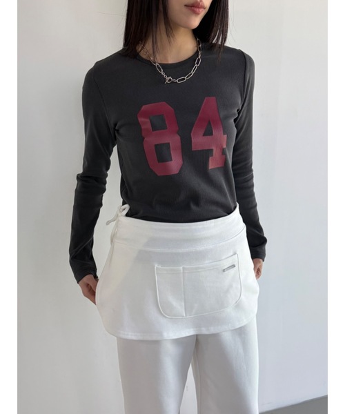 Didot.showroom(ディドット ショールーム)の「No.84 ロングT(Tシャツ/カットソー・レディース・アイボリー/ブルー/チャコールグレー・FREE)」の19枚目の写真