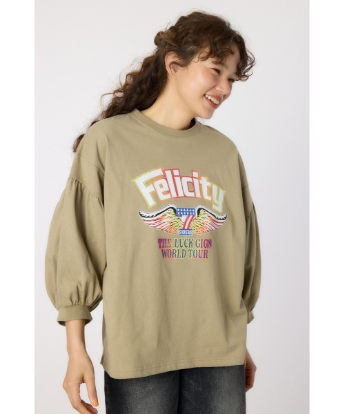 RODEO CROWNS WIDE BOWL(ロデオクラウンズワイドボウル)の「VariousバルーンスリーブTシャツ(Tシャツ/カットソー・レディース・ブラック/オフホワイト/ライトカーキ/イエロー/ネイビー・FREE)」の4枚目の写真