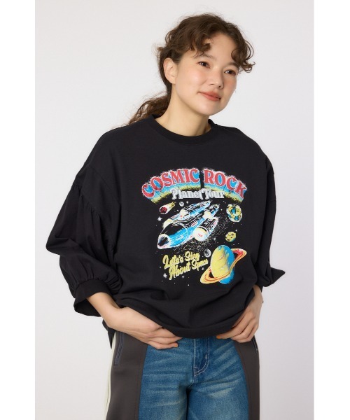 RODEO CROWNS WIDE BOWL(ロデオクラウンズワイドボウル)の「VariousバルーンスリーブTシャツ(Tシャツ/カットソー・レディース・ブラック/オフホワイト/ライトカーキ/イエロー/ネイビー・FREE)」の6枚目の写真