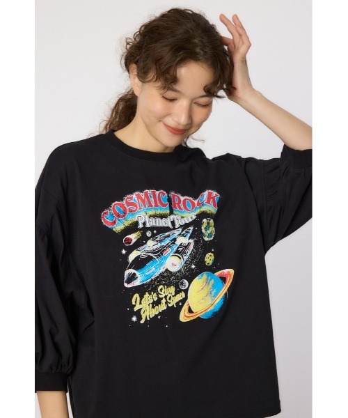 RODEO CROWNS WIDE BOWL(ロデオクラウンズワイドボウル)の「VariousバルーンスリーブTシャツ(Tシャツ/カットソー・レディース・ブラック/オフホワイト/ライトカーキ/イエロー/ネイビー・FREE)」の7枚目の写真