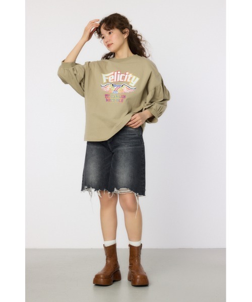 RODEO CROWNS WIDE BOWL(ロデオクラウンズワイドボウル)の「VariousバルーンスリーブTシャツ(Tシャツ/カットソー・レディース・ブラック/オフホワイト/ライトカーキ/イエロー/ネイビー・FREE)」の16枚目の写真