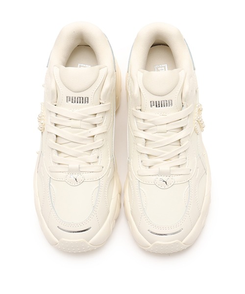 【PUMA】パールが可愛い◇Pulsar Wedge Pearl スニーカー PUMA PULSAR WEDGE WNS CN HEART FROSTED IVORY-FOR ALL TIME R