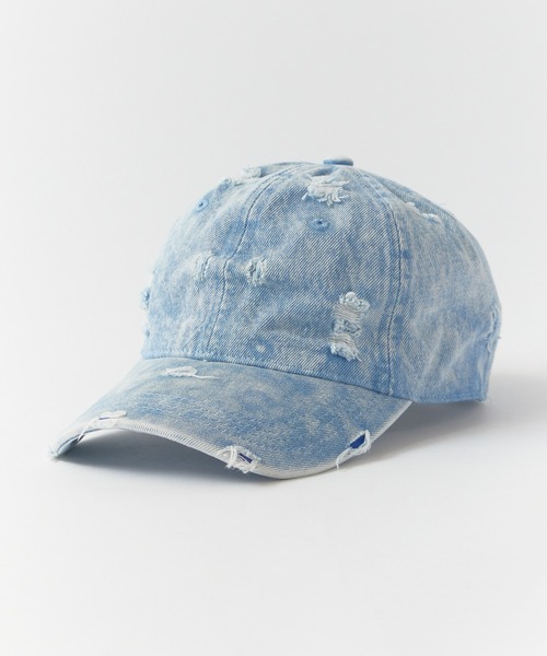 ROOPTOKYO（ループトウキョウ）の「Vintage Damage Design Cap / ヴィンテージダメージデザインキャップ（キャップ・レディース・ブルー/ピンク/ブラウン/ブラック・FREE）」の7枚目の写真