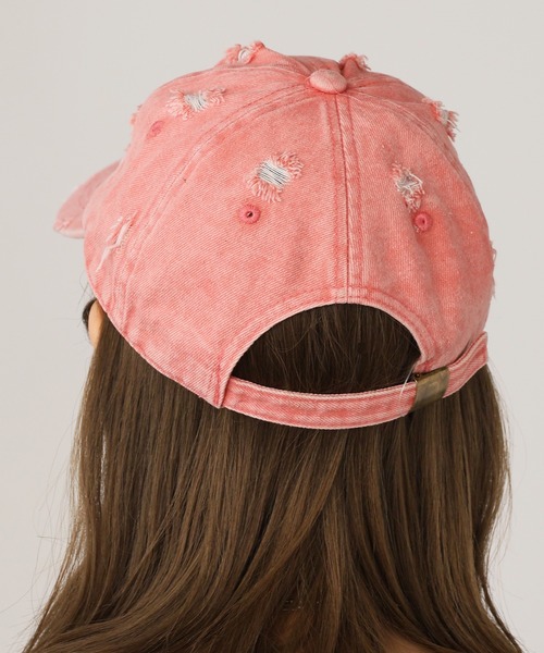 ROOPTOKYO（ループトウキョウ）の「Vintage Damage Design Cap / ヴィンテージダメージデザインキャップ（キャップ・レディース・ブルー/ピンク/ブラウン/ブラック・FREE）」の19枚目の写真