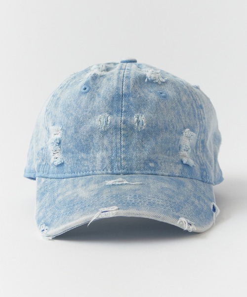 ROOPTOKYO（ループトウキョウ）の「Vintage Damage Design Cap / ヴィンテージダメージデザインキャップ（キャップ・レディース・ブルー/ピンク/ブラウン/ブラック・FREE）」の22枚目の写真