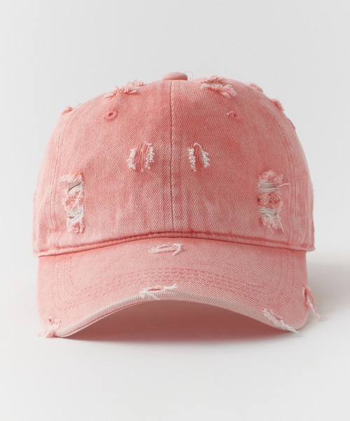 ビンテージ キャップ 韓国 [AAKAM] VTG WASHED DAMAGE BALL CAP Damaged New York Cap | BASICKS