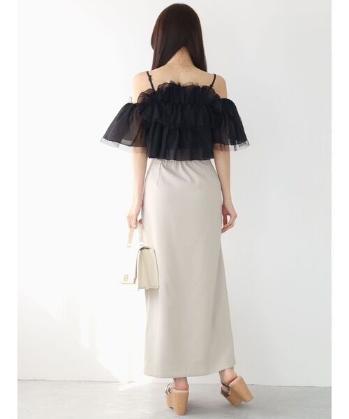 MERCURYDUO（マーキュリーデュオ）の「チュールフリルトップス（シャツ/ブラウス・レディース・ブラック/その他/オフホワイト/グレー/その他1・FREE）」の13枚目の写真