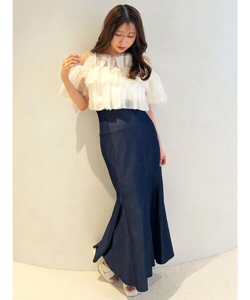 CUDUNE チュールフリルトップス　タグ付き新品未使用 ティティーアンドコー TITTY&CO. ダブルフリルチュールトップス