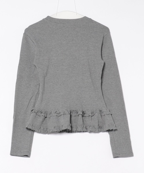 WEGO(ウィゴー)の「WEGO/シンプルタイトフリルトップス(Tシャツ/カットソー・レディース・ホワイト/グレー・LARGE/MEDIUM)」の21枚目の写真
