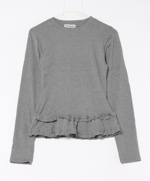 WEGO(ウィゴー)の「WEGO/シンプルタイトフリルトップス(Tシャツ/カットソー・レディース・ホワイト/グレー・LARGE/MEDIUM)」の20枚目の写真