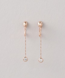 CALIN　STANDARD（カリンスタンダード）の「◆金属アレルギー対応◆◆made in japan◆【痛くない】【落ちにくい】【ストレスフリーな着け心地】ラウンドキュービックジルコニア　ループフィットイヤリング（イヤリング）」