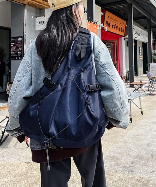 Revo.（レボ）の「ナイロン スリングバッグ 斜め掛けバッグ ワンショルダー ボディバッグ（ショルダーバッグ・メンズ・グレー/ブラック/ネイビー/ブラウン・FREE）」の22枚目の写真