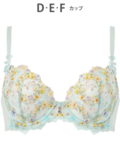 Wing Lesiage(ウイングレシアージュ)の「「2120シリーズ」 ブラジャー(ブラジャー・レディース・イエロー/ネイビー/サックスブルー系/ライトピンク/アイボリー/ピンク系その他/クリーム/ホワイト系その他/ライトパープル・F65/F80/D75/D70/D65/F75/F70/E80/E75/E70/E65/D80)」の5枚目の写真