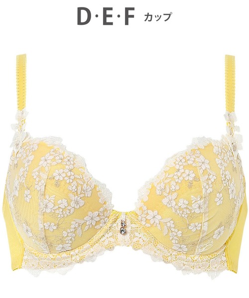 Wing Lesiage(ウイングレシアージュ)の「「2120シリーズ」 ブラジャー(ブラジャー・レディース・イエロー/ネイビー/サックスブルー系/ライトピンク/アイボリー/ピンク系その他/クリーム/ホワイト系その他/ライトパープル・F65/F80/D75/D70/D65/F75/F70/E80/E75/E70/E65/D80)」の7枚目の写真