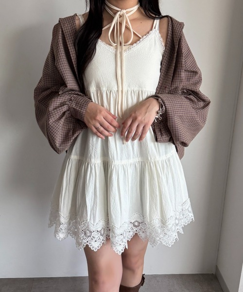 Cotton lace balloon tunic – POPPY