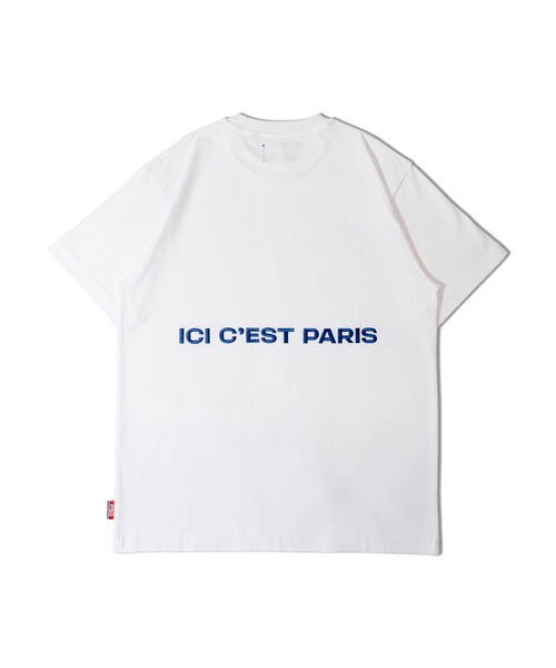 PARIS SAINT-GERMAIN（パリサンジェルマン）の「PSG_EMB CIRCLE & WORD LOGO TEE（Tシャツ/カットソー・メンズ・ホワイト/ブラック・M/L/XL）」の3枚目の写真