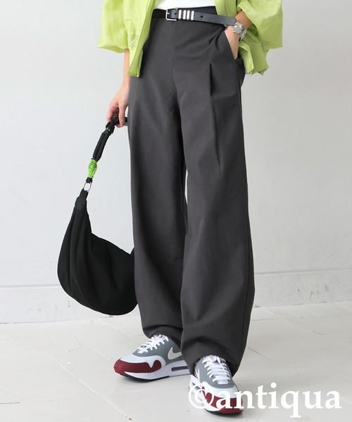 antiqua(アンティカ)の「リネンテーパードパンツ(その他パンツ・レディース・ネイビー/チャコールグレー/ナチュラル/ブラック/カーキ/オレンジ・MEDIUM/LARGE)」の19枚目の写真