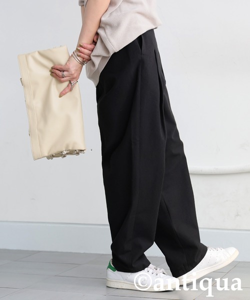 antiqua(アンティカ)の「リネンテーパードパンツ(その他パンツ・レディース・ネイビー/チャコールグレー/ナチュラル/ブラック/カーキ/オレンジ・MEDIUM/LARGE)」の15枚目の写真