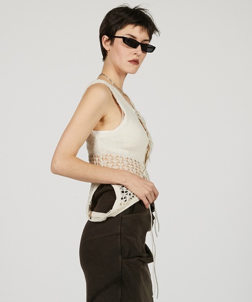 コイルメッシュコンビニットタンク / Coil Mesh Knit Tank（タンク