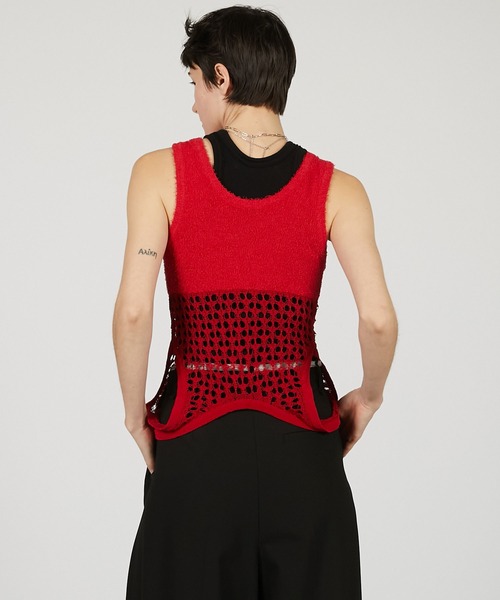 コイルメッシュコンビニットタンク / Coil Mesh Knit Tank
