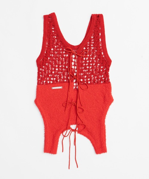 プランクプロジェクト　Henley Boucle Knit Tank ヘンリーブークレーニットタンク / Henley Boucle Knit Tank