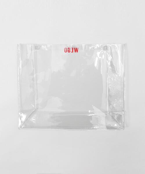 WEGO（ウィゴー）の「WEGO/ロゴクリアカバーS（トートバッグ・レディース・ブラック/レッド/シルバー・FREE）」の9枚目の写真