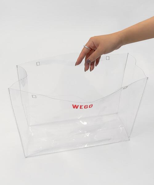 WEGO（ウィゴー）の「WEGO/ロゴクリアカバーS（トートバッグ・レディース・ブラック/レッド/シルバー・FREE）」の4枚目の写真