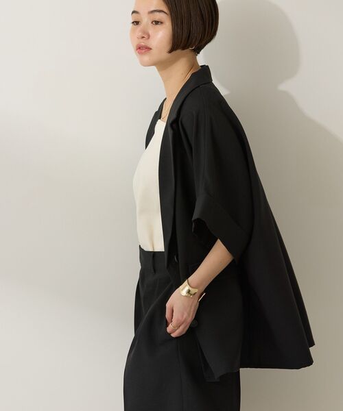 AMERICAN HOLIC(アメリカンホリック)の「テーラード半袖ジャケット(テーラードジャケット・レディース・ブラック/ベージュ・FREE)」の22枚目の写真