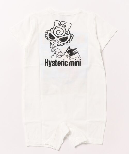 HYSTERIC MINI（ヒステリックミニ）の「MY FIRST HYSTERIC　SUMMER TIME WITH J ショートオール（ロンパース・キッズ・ライトピンク/レモンイエロー/ホワイト・90/80）」の4枚目の写真