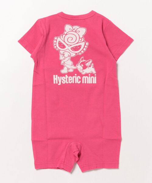 HYSTERIC MINI（ヒステリックミニ）の「MY FIRST HYSTERIC　SUMMER TIME WITH J ショートオール（ロンパース・キッズ・ライトピンク/レモンイエロー/ホワイト・90/80）」の5枚目の写真