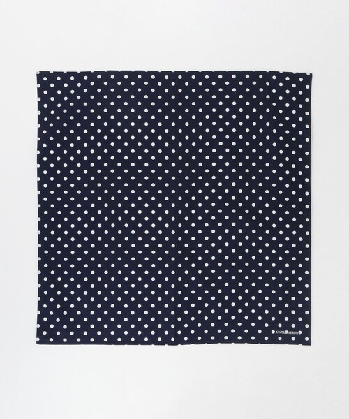 UNITED ARROWS（ユナイテッドアローズ）の「コットン ドット ハンカチ（バンダナ/スカーフ・メンズ・ブラック/ネイビー・FREE）」の3枚目の写真