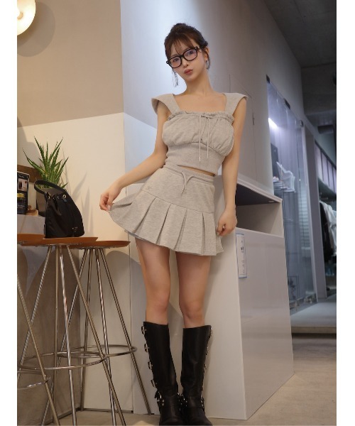 Darich（ダーリッチ）の「コルセットリブスウェットベアトップ（その他トップス・レディース・グレー/サックスブルー/ピンク・FREE）」の16枚目の写真