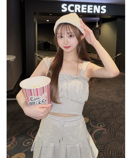 Darich（ダーリッチ）の「コルセットリブスウェットベアトップ（その他トップス・レディース・グレー/サックスブルー/ピンク・FREE）」の18枚目の写真