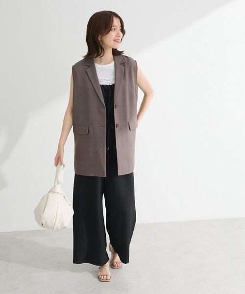 Green　Parks（グリーンパークス）の「メッシュジレ（ベスト・レディース・アイボリー/ブラック/ブラウン・FREE）」の9枚目の写真