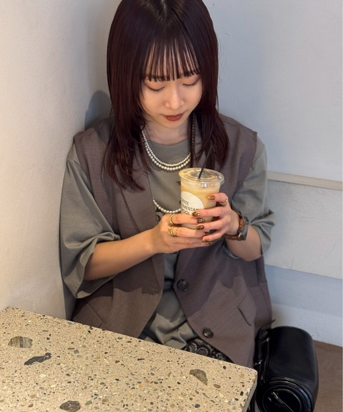 Green　Parks（グリーンパークス）の「メッシュジレ（ベスト・レディース・アイボリー/ブラック/ブラウン・FREE）」の4枚目の写真