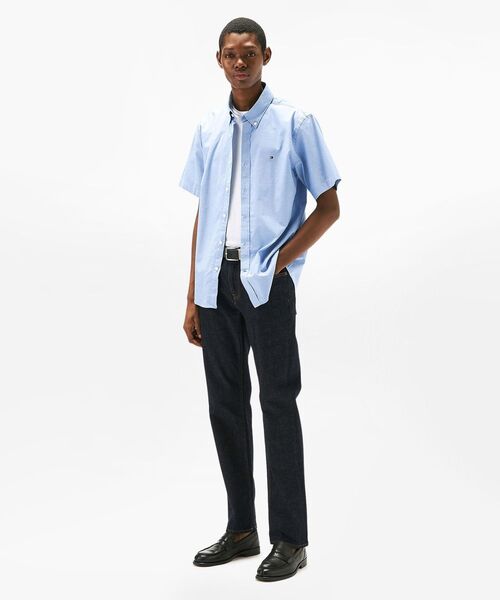 TOMMY HILFIGER(トミーヒルフィガー)の「ライトウェイトオックスフォードソリッドショートスリーブシャツ(シャツ/ブラウス・メンズ・ライトグリーン/ホワイト/ライトブルー・MEDIUM/SMALL/LARGE/X-LARGE)」の5枚目の写真