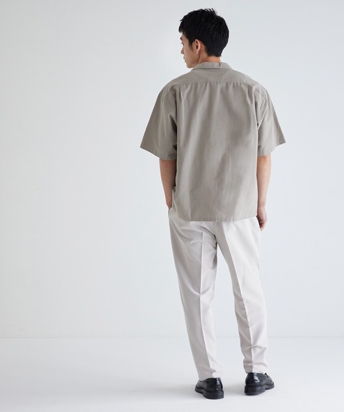 coca（coca）（コカ）の「リネンブレンド開襟半袖シャツ（シャツ/ブラウス・メンズ・ライトブルー/ダークグリーン/ネイビー/グレー/ライトベージュ/チャコール・M/L/XL）」の14枚目の写真