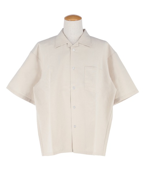 セール】リネンブレンド開襟半袖シャツ（シャツ/ブラウス）｜coca