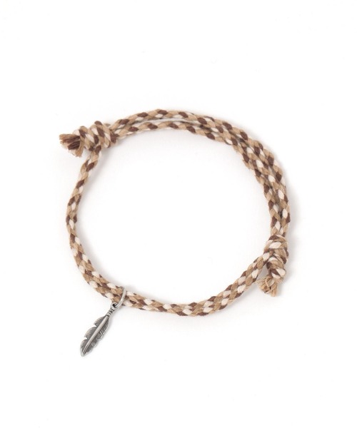 BAYFLOW(ベイフロー)の「ワンポイントミサンガ(ブレスレット・メンズ・レッド/ブラウン/ブラック/ブルー・FREE)」の1枚目の写真