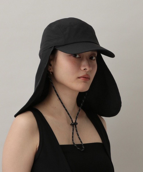 A part by(アパートバイ)の「【WEB限定・セレクト】KIU_SUNSHADECAP(キャップ・レディース・ブラック/ベージュ・FREE)」の2枚目の写真
