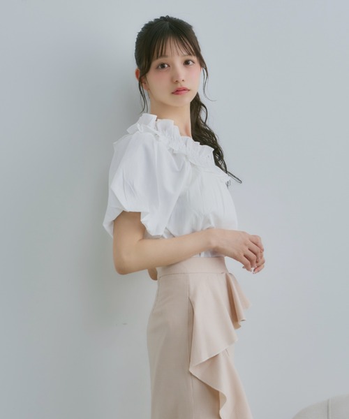 即完売 美品 fete ブラウス ホワイト トップス フリル パフスリーブ レースフリルパフスリーブブラウス – BUNNY APARTMENT