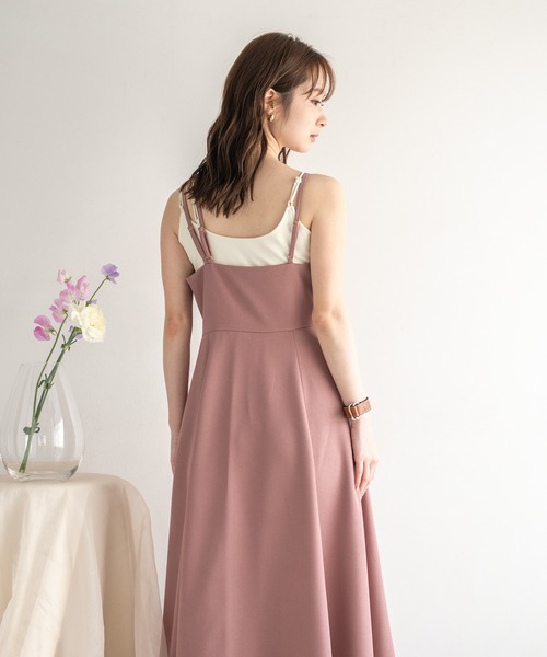 mideal（マイディール）の「cross flare cami onepiece / クロスフレア