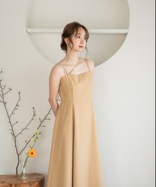 mideal（マイディール）の「cross flare cami onepiece / クロスフレア