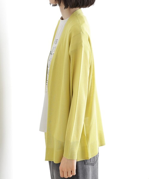 THE SHOP TK （ザ ショップ ティーケー ）の「シアーカーディガン【洗濯機OK】（カーディガン/ボレロ・レディース・ナチュラル/ブラック/アイボリー/スモーキーグリーン系・12/13）」の22枚目の写真