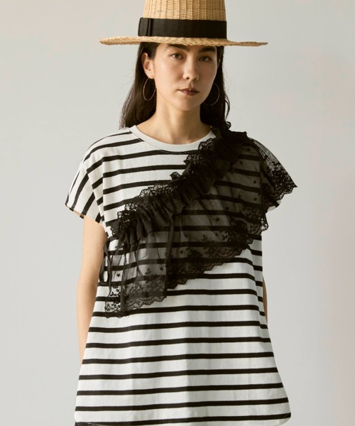 Libra Cue（リブラ キュー）の「スカラップレーススカート(付け襟)（付け襟・レディース・ホワイト/ブラック・FREE）」の15枚目の写真