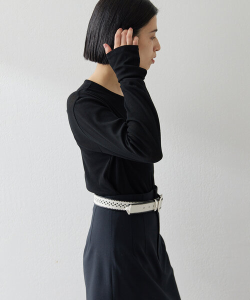 Whim Gazette(ウィムガゼット)の「【myporter】ロングスリーブTシャツ(Tシャツ/カットソー・レディース・ブラック/ホワイト・38)」の17枚目の写真